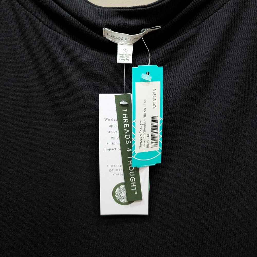 Threads 4 Thought Leoni Off-Shoulder Rib Knit Top - Picture 2 of 4